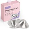 925 Silver Nursing Cups: Nipple Protection and Soothing Covers for Breastfeeding and Newborn Care