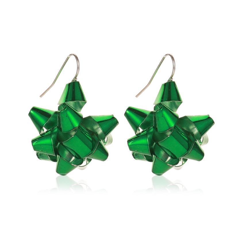 Reindeer Bell Christmas Earrings with Snowflake Tassels