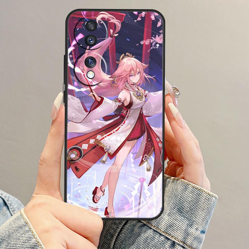 Genshin Impact Yae Miko Case For Honor Magic 8 7 6 5 Pro 200 400 Lite 50 70 90 X9d X9c X9b X9a X8b X8c Win RT Cover