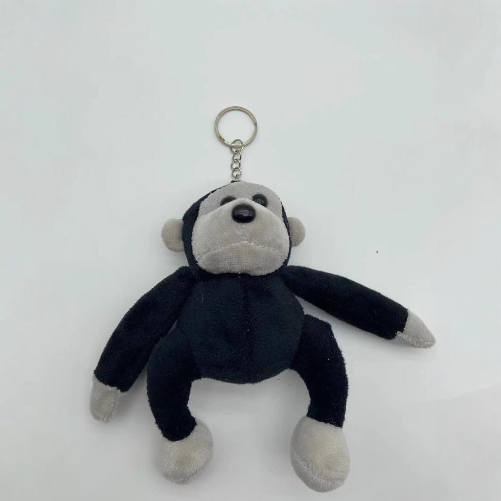 13Cm Animation Plush Gorilla Keychain Plush Stuffed Animal Keyring Cute Backpack Charm Couples Students Bag Pendant Birthday Gifts