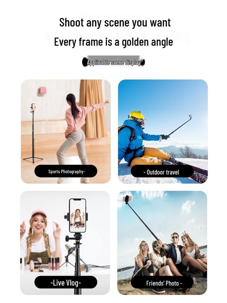 Universeller Selfie-Stick für GoPro, DJI Osmo, Insta360 Kameras