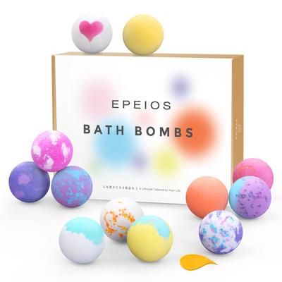 [Giftization Awards 2023 First Half] Gift Idea Category Winner] Epeios Bath Bombs, 12-Piece Gift Set, For Sensitive Skin, Carbonated Bath Additives,