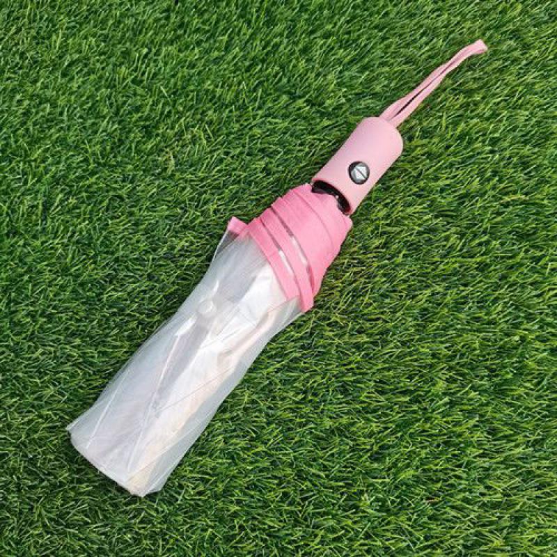 Automatic Folding Transparent Umbrella: Compact and Stylish for Men, Women, and Students (Mori Style)