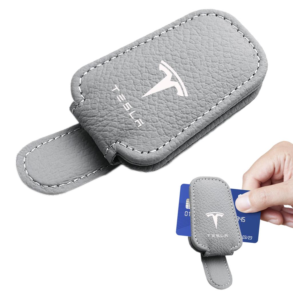 AMK1 Car Sunglasses Holder Sun Visor Glasses Clip Eyeglass Storage For Tesla Model 3 Highland Y Juniper Model S Model X Cybertruck