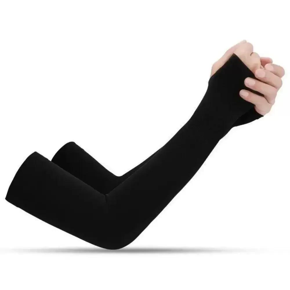 Unisex Cooling Sun Protection Arm Sleeves Fingerless Long for Cycling Fishing Outdoor Anti-Sunburn Sports Cuffs