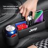 Car Leather Seat Crevice Water Cup Holder Storage Box Jeep Renegade Compass Gladiator Patriot Commander Wrangler Grand Cherokee