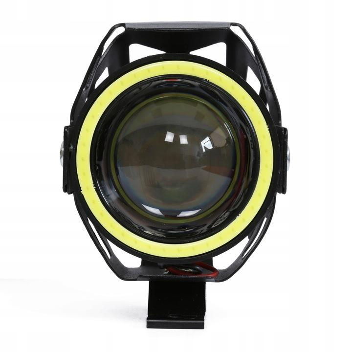 2X Halogen Motocyklowy Led Lampa Reflektor Ring Cob Komplet 2 Tryby Światła