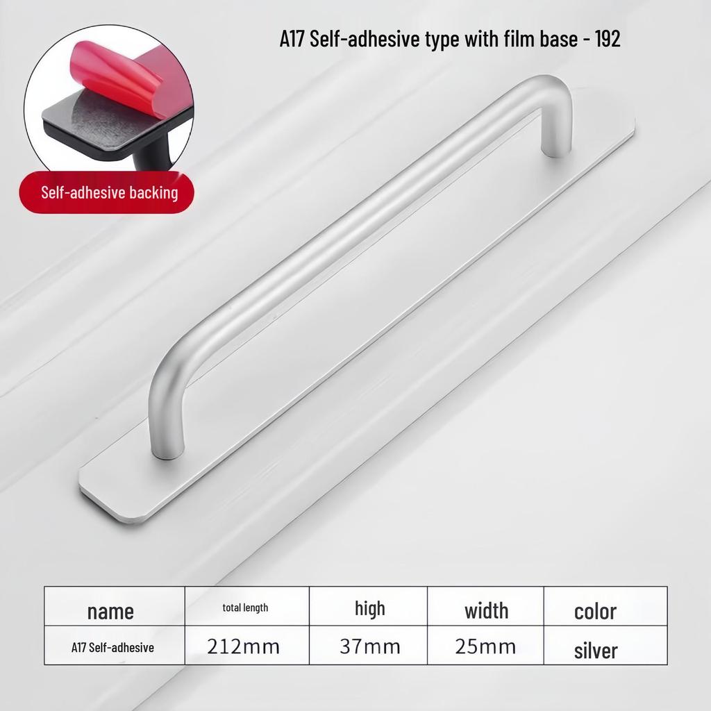 Aluminum Alloy No-Drill Handle for Wooden and Sliding Doors and Windows