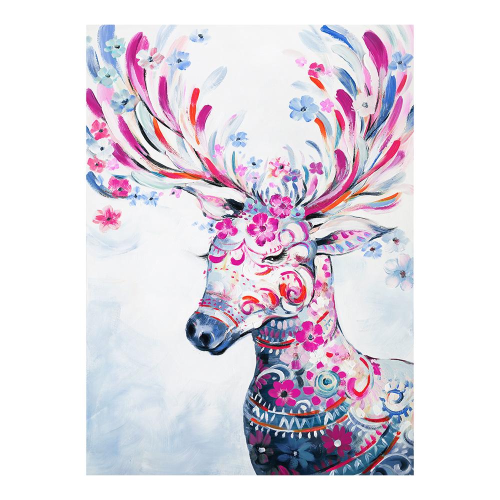 Abstract Deer Face Nature Animal Abstract Art Posters Prints Canvas Painting Minimalism Wall Art Pictures for Interior Home Decor