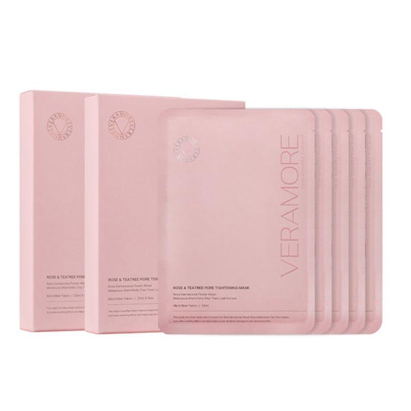 VERAMORE Rose & Tea Tree Pore Tightening Mask Pack 25ml x 5 sheets x 2 boxes