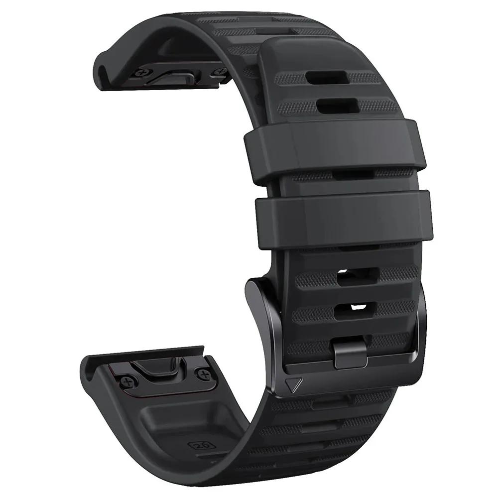 22 26mm Silicone Strap For Garmin Fenix 5 5X Plus Sport Official Band For Garmin Epix Enduro/Fenix 8 Pro 7X 6X 7 6 QuickFit Band