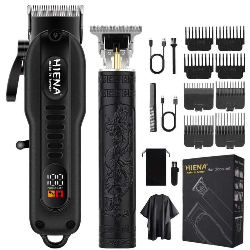 New multifunctional electric hair clipper set oil head electric clipper long endurance men's razor digital display barber scissors universal