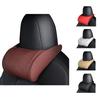 Auto Nackenkissen Weichheit Ultra Bequem Leder Memory Schaum Kopfstützkissen Für Fahren Schmerzlinderung Kompatibel Für 3 X S
