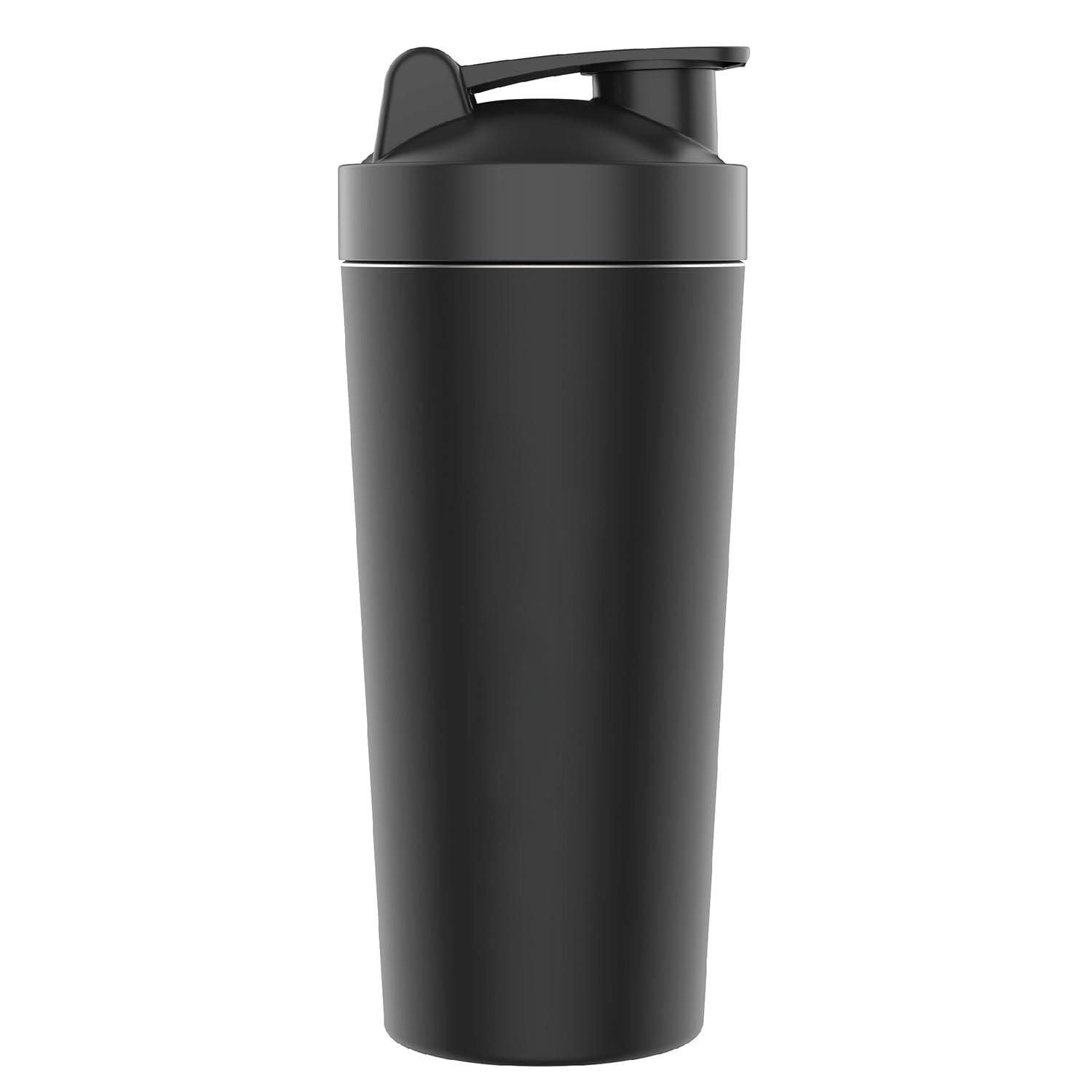 Body Smith Gym Shaker Classic XP Mixer Black Stainless Steel Shaker Blender 750 ML For Protein чёрный