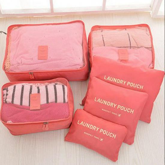 Korean-Style Waterproof Travel Organizer: 6-Piece Set