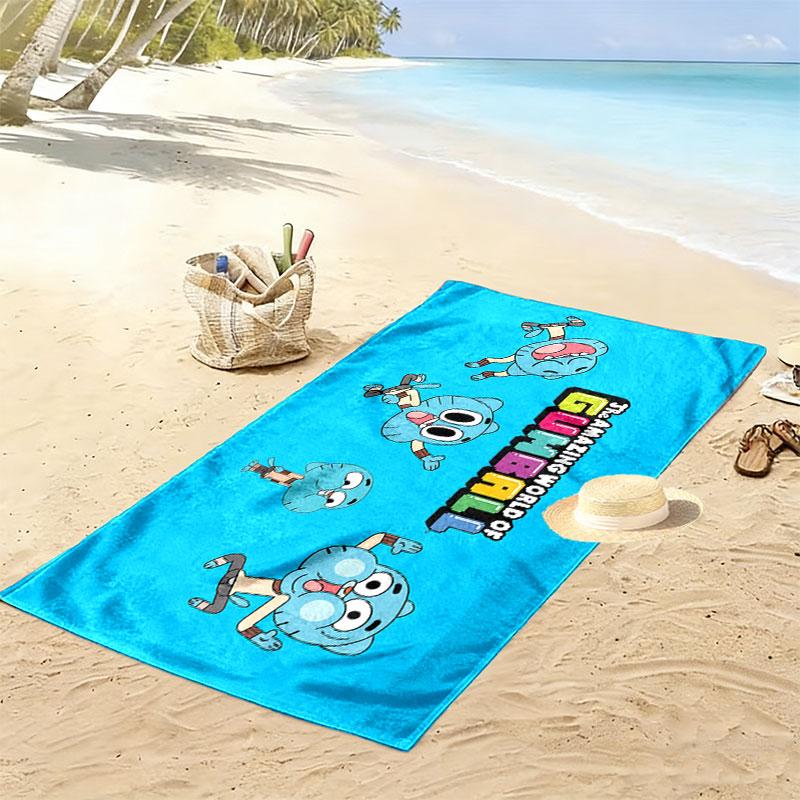 Gumball Print Beach Towel, Large Soft Quick Dry Towel for Beach Camping Swimming