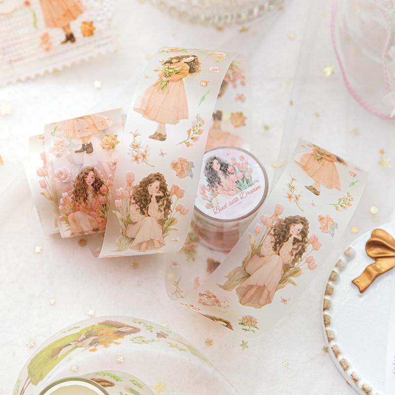 37.5mm*2m PET Tapes Collage Stationery DIY Scrapbooking Decor Junk Journal Aesthetics Craft Tapes
