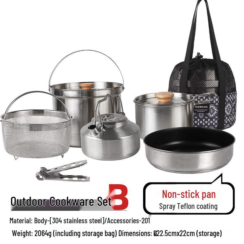 Outdoor Stainless Steel Cookware Set 18*13