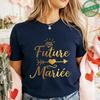 French Bachelorette EVJF Party T-Shirts Future Bride Team Gold Foil Print Women Clothing Short Sleeve Tees for Bridal Shower