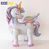 Freestanding Cute 3D Unicorn Balloon Foil Birthday Decoration Rainbow Unicorn Party Supplies Room Decoration  Kids Toy