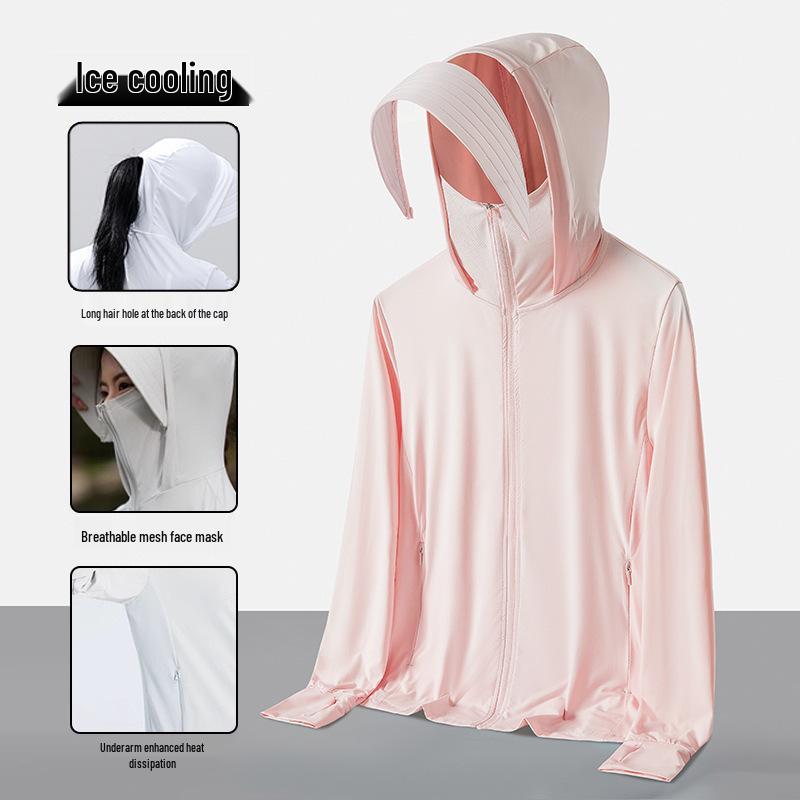 Moletom com Capuz de Proteção Solar de Nylon UPF50+: Design Personalizável Disponível.