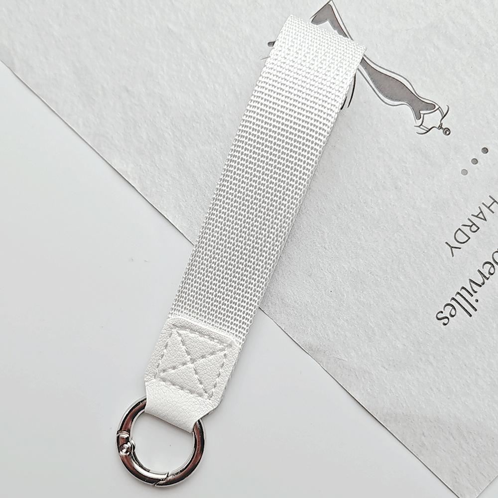 

Wholesale Diy Water Bottle Keyring Phone Ribbon Short Lanyard Key Chain Ring Custom Logo Wrist Strap Weave Rope Keychain Gift Custom Single-sided белый