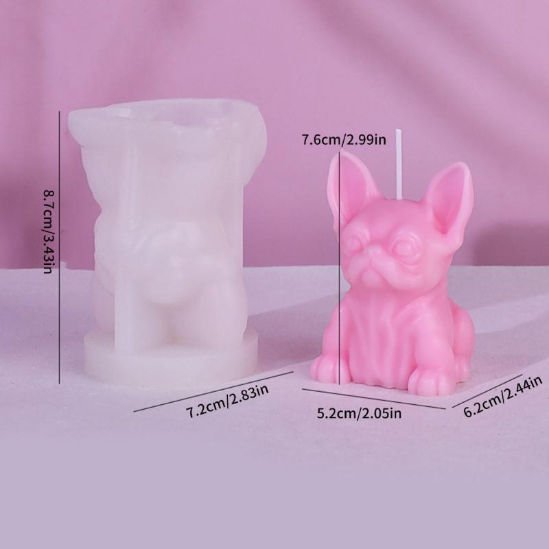French Bulldog Shape Silicone Soap Mold DIY Silicone Candle Molds Clay Mould Silicone Soap Making Tool Silicone Material
