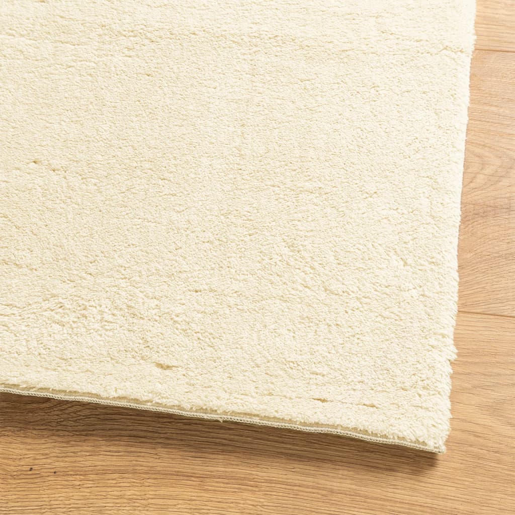 HUARTE Rug Short Pile Soft and Washable Cream 80 x 150 cm