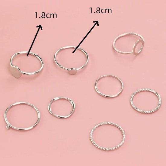 Personalized Simple Commuter Ring Six-piece Set New Joint Ring Combination Hand Jewelry Ring