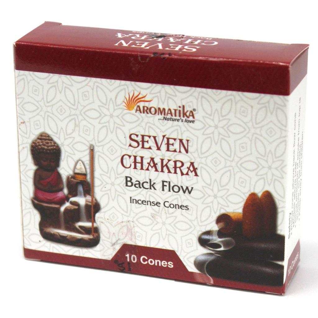 Backflow Incense Cones 10 Pack - 7 Chakras Aromatica