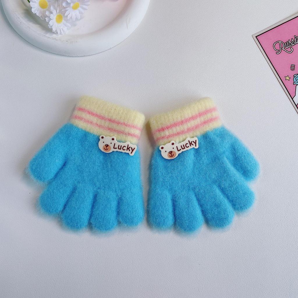 Warm Cartoon Rabbit Gloves for Toddlers 1-3 Years – Autumn/Winter Cold Protection