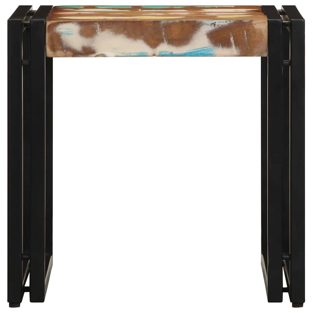 Coffee Table 40 X 40 X 38 Cm Solid Upcycled Wood
