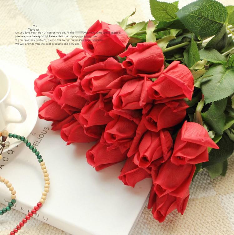 11pcs/Lot Fresh Rose Artificial Flowers Real Touch Rose Floral Home Decorations For Wedding Party Birthday Gifts