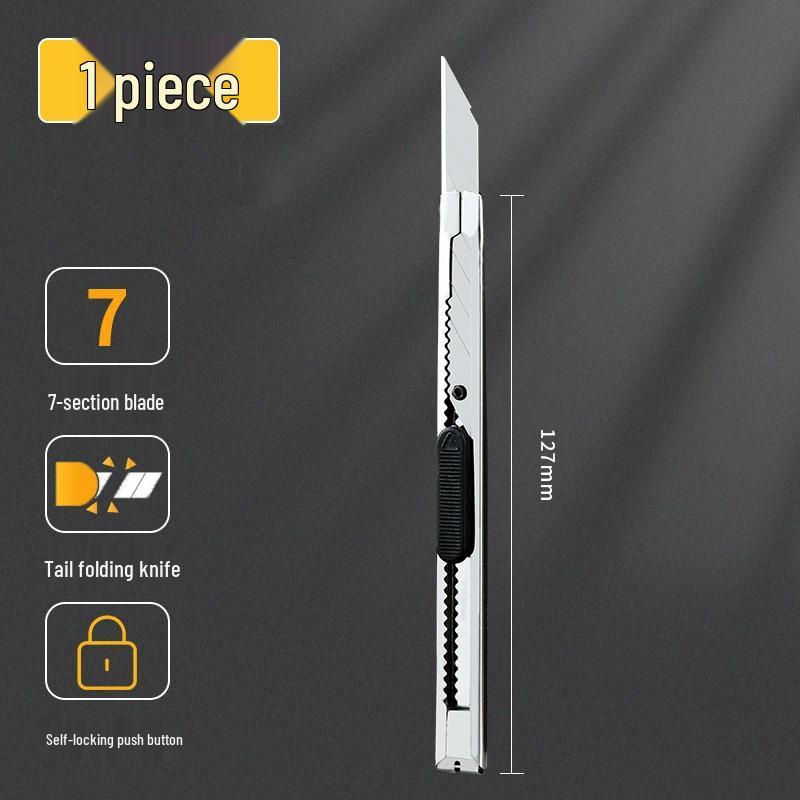 Cuțit Utilitar Portabil din Oțel Inoxidabil - Cutter de Hârtie Detașabil pentru Birou și Studenți