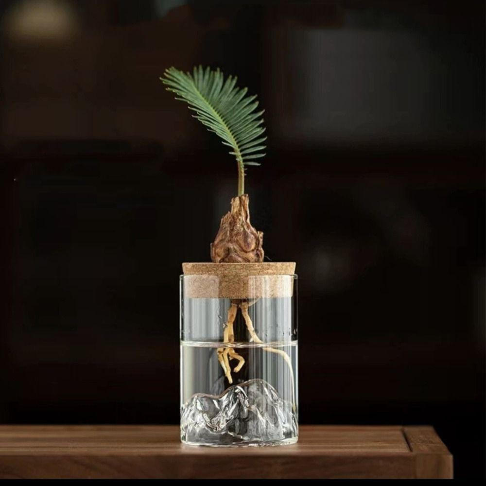 Thickened Flower Vase Glass Flower Pot Micro Landscape Bonsai Mountain Viewing Bottle Home