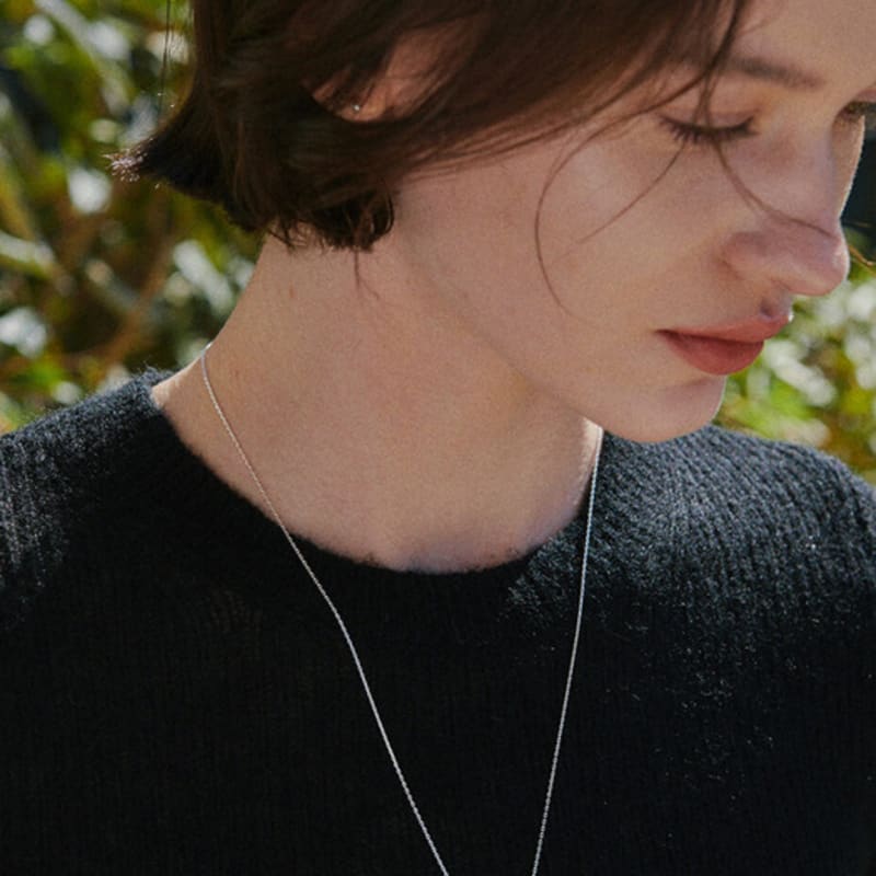 

verte [925 silver] Un.silver.174 / simple ball necklace (long ver.) silver