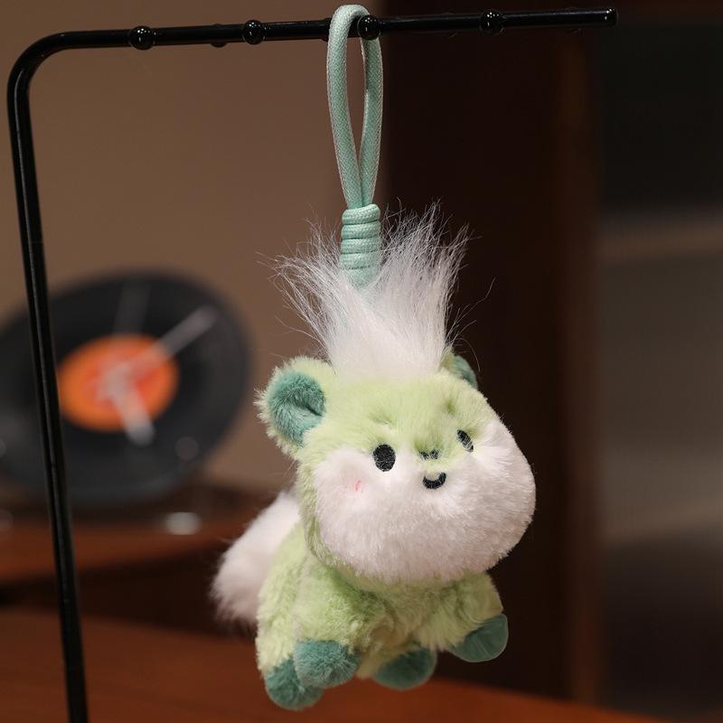 

Cute pink foal pendant plush toy doll zodiac horse doll girl bag keychain rag doll 12cm（0.05kg） зелёный