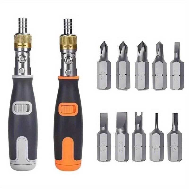 10 In 1 Portable Ratchet Screwdriver Multifunctional Hidden Screwdriver Head Corner Capable Multi Angle Screwdriver Set