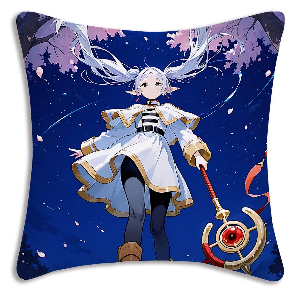 Anime C-Cowboy Bebops Pillow Covers Cartoon Sofa Decorative Home Double-sided Printing Short Plush Cute Cushion Cover
