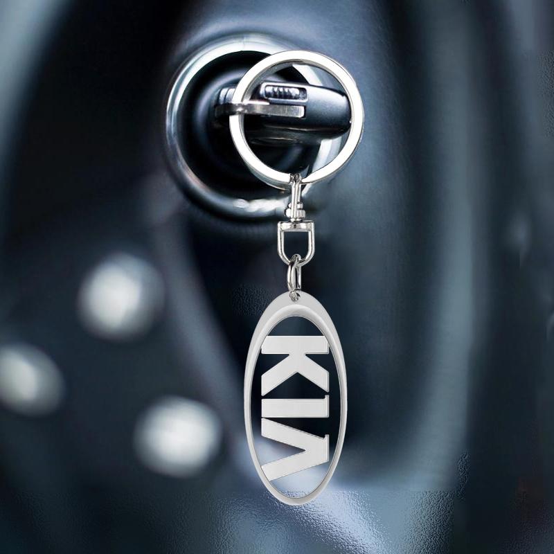 1Pcs 3D Metal Car Keychain Keyring Key Holder Couple Gifts Pendant For KIA Cerato Sportage R K2 K3 K5 K6 K7 K8 RIO 3 4 sorento picanto