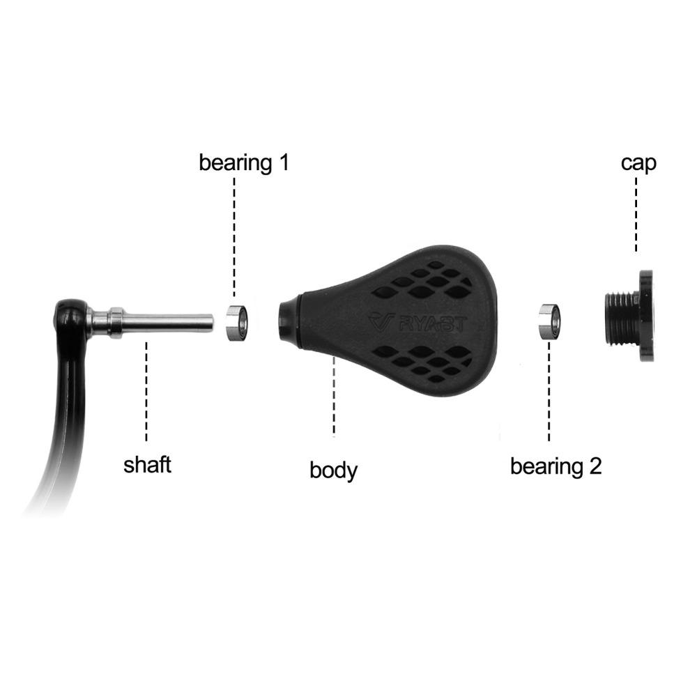 Ergonomic Fishing Reel Knob 35mm Reel  Power Knob Durable Reel Handle Knob  For Anglers