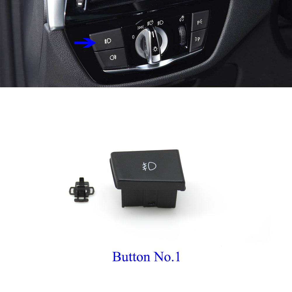 Interior Car Headlight Switch Rotary Knob Light Control Cover Panel Front Rear Foglight Button For BMW G30 G31 G38 F90 G32