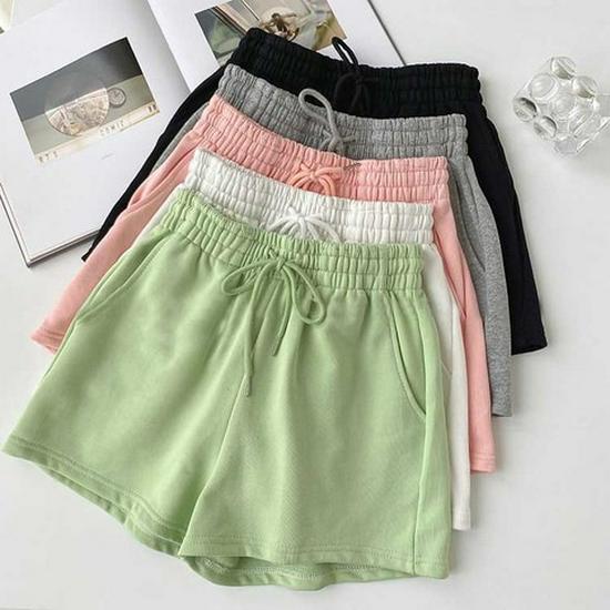Women's Summer High Waist Loose Straight-Leg Slimming Casual Shorts