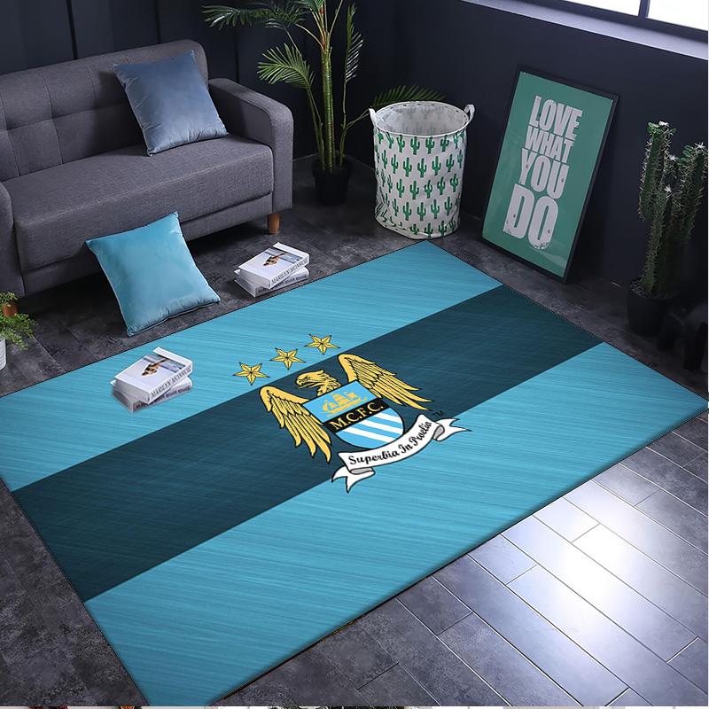 1PC rug Manchester City Crest Carpet, Chair Rug,Area Rug for Office Bedroom living rooms bedroom, Doormat decor Christmas fan gifts