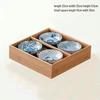 Xuyang Lancai Wood Grain Tea & Snack Tray Set