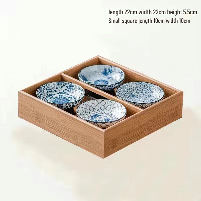 

Xuyang Lancai Wood Grain Tea & Snack Tray Set