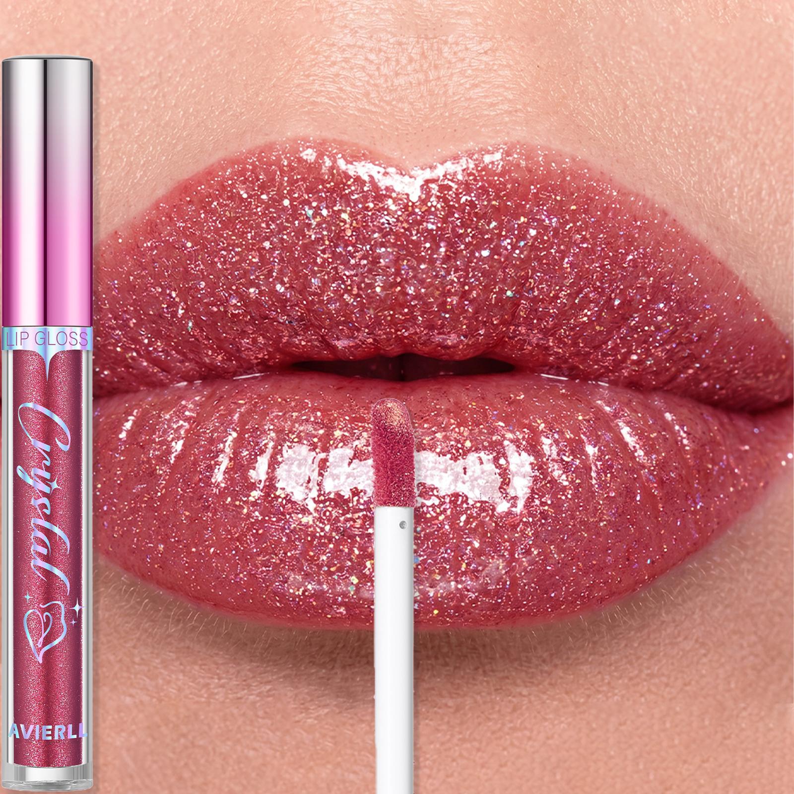 Glitter Vloeibare Lippenstift Shimmer Metallic Nobele Paarse Diamant Lipgloss Plumping Olie Vocht Glans Sprankelende Lip Tint Make-up pink