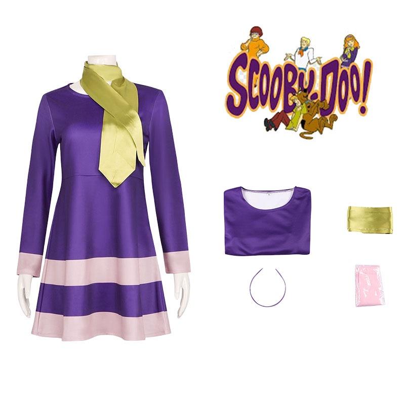 Scooby-doo Dog Cosplay Costume For Women Wilma Dress Halloween Cosplay Dress