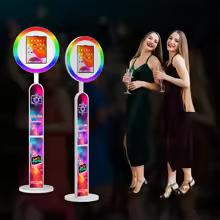 Vysoce kvalitní přenosný 12,9palcový 13palcový iPad Foto budka Nastavitelná Foto budka Nastavitelné kruhové RGB výplňové světlo Párty Svatba