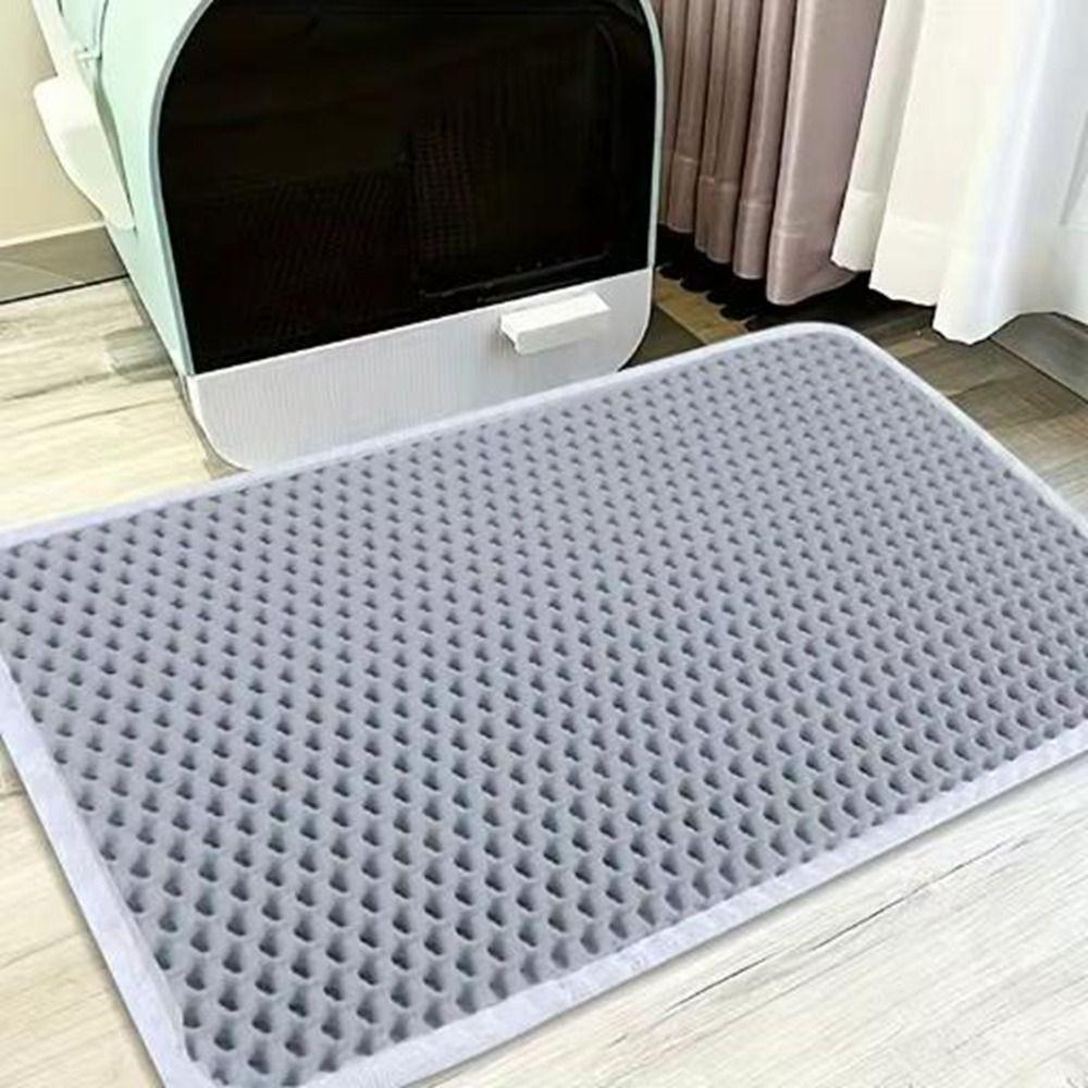 Anti-Slip Double Layer Cat Litter Mat Large Pet Cleaning Mat Durable Cat Scratch Pad  for Home